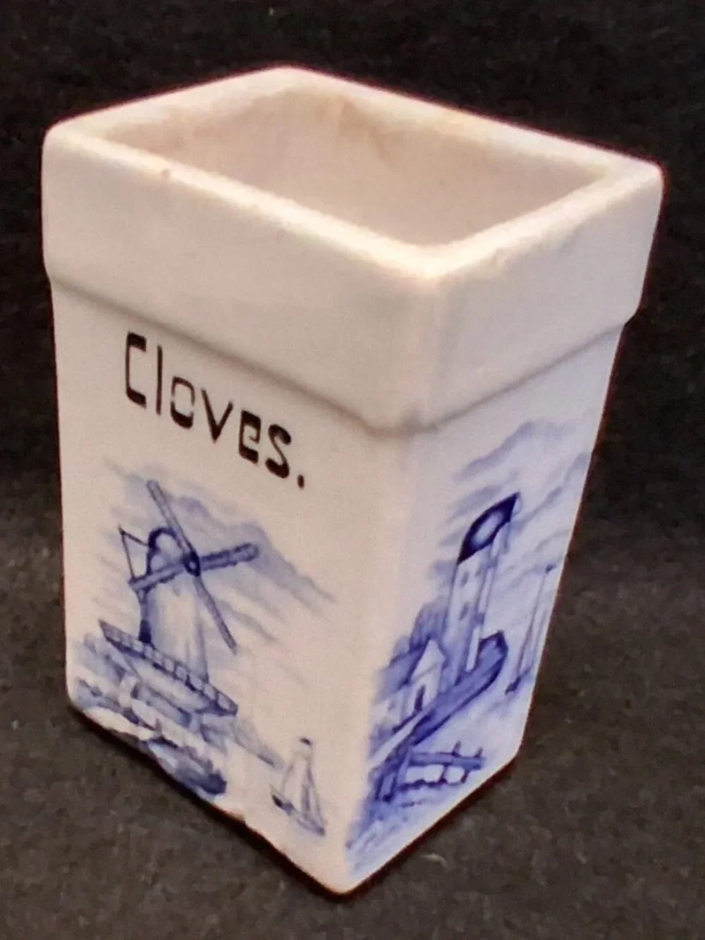 Rare (1920s-40s) Vintage Delftware Cloves Spice Jar Replacement Made in Germany